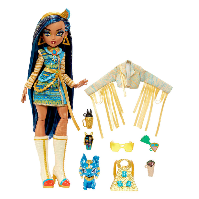 Monster High Cleo De Nile Doll With Pet And Accessories