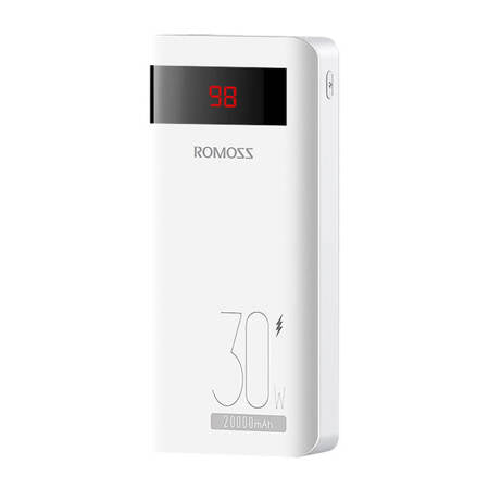 POWERBANKA ROMOSS SENSE6PS PRO 20000MAH, 30W BRANCO