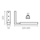 SUPORTE DE PAREDE PARA MICRO-ONDAS, MCR02, EXTENSÍVEL 320-485 MM,