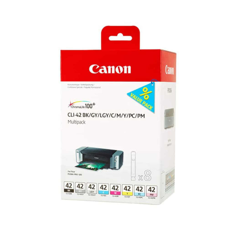 PACK 8 TINTEIROS ORIGINAIS CANON CLI-42 6384B