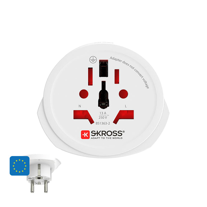 SKROSS ADAPTADOR TOMADA VIAGEM WORLD TO EUROPE C TERRA