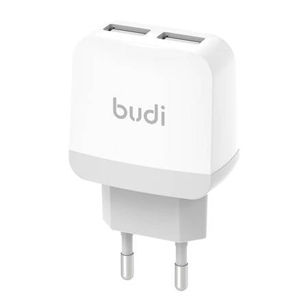 CARREGADOR BUDI 940E 2XUSB 5V 2.4A BRANCO