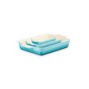 LE CREUSET - SET BANDEJA RECT. CLASSIC CARIBE 19/26/32CM 91035700