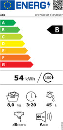 MÁQUINA DE LAVAR ROUPA DE ENCASTRE AEG LFN7G8434F 8KG