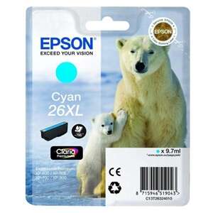 TINTEIRO EPSON CYAN SERIE 26XL XP-600/700/800 - C13T26324012