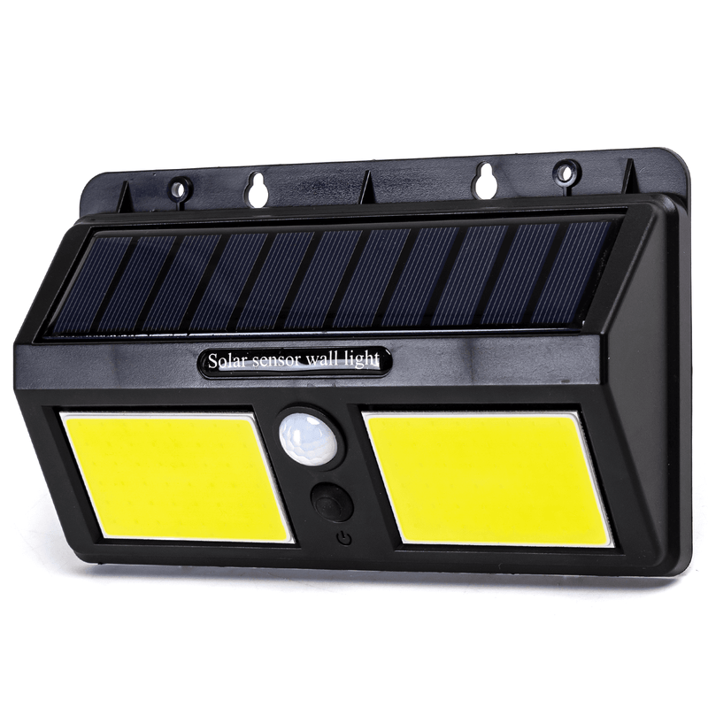 LED SOLAR SENSOR DE MOVIMENTO LUZ DE PAREDE COB PRETO 6500K