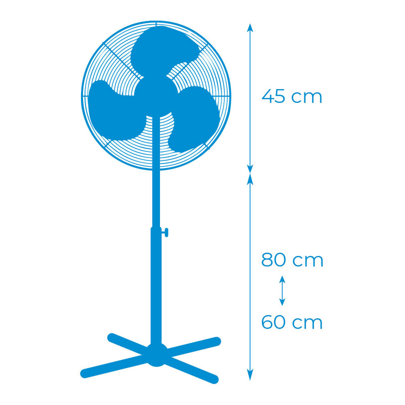 VENTOINHA DE PÉ. COR BRANCO POTÊNCIA: 45W ASPAS: Ø40CM. ALTURA RE