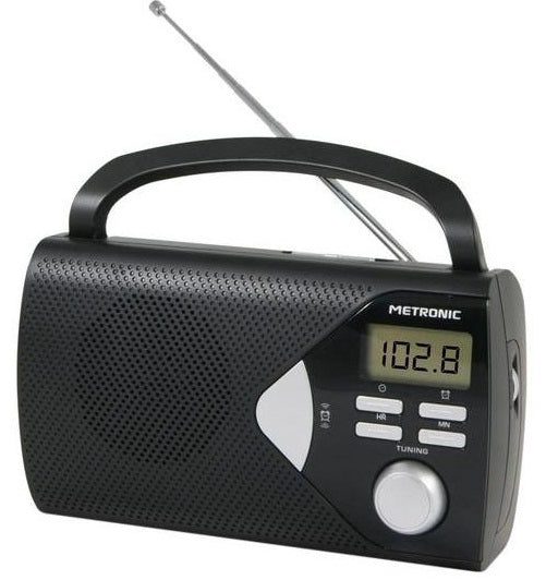 RADIO METRONIC PORTÁTIL AM/FM PRETO - 477205