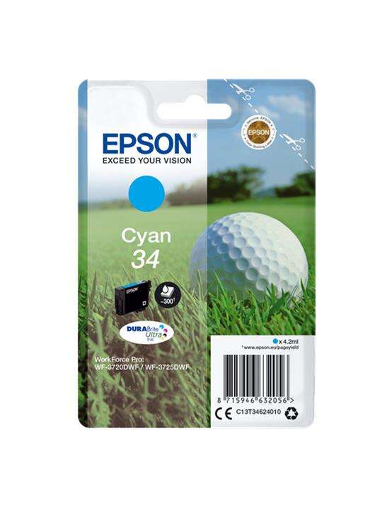 TINTEIROS EPSON CYAN SERIE 34 WF-3720/3725 - C13T34624010