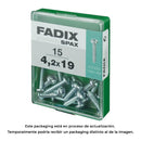 CAIXA M 15 UNID. PARAFUSO ROSCA CHAPA CR ZINCO 4,2X19MM FADIX
