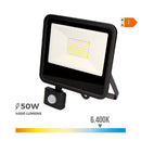 PROJETOR LED 50W 4000LM 6400K LUZ FRIA COM SENSOR DE PRESENÇA 23,