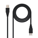 Nanocable 10.01.0203-BK cabo USB 1,8 m USB 2.0 USB A Preto