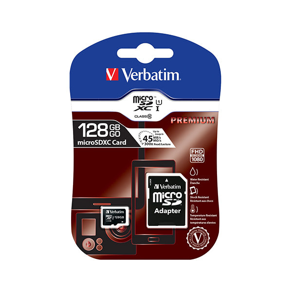 VERBATIM MICRO SDHC 128GB CLASS 10 CADAPTADOR