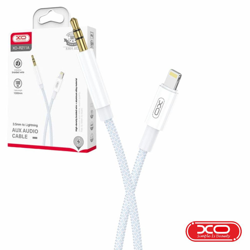 ADAPTADOR LIGHTNING MACHO P JACK 3.5MM MACHO BRANCO XO