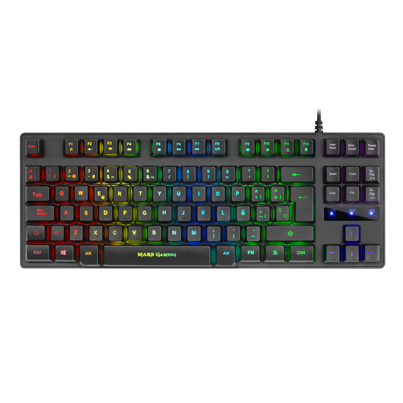 TECLADO MARSGAMING COMPACT TKL MECHANICAL, OUTEMU SQ BLUE, PORTUG