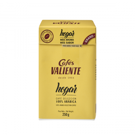 CAFE EN GRANO VALIENTE HOGAR ARABICA 100% 250G