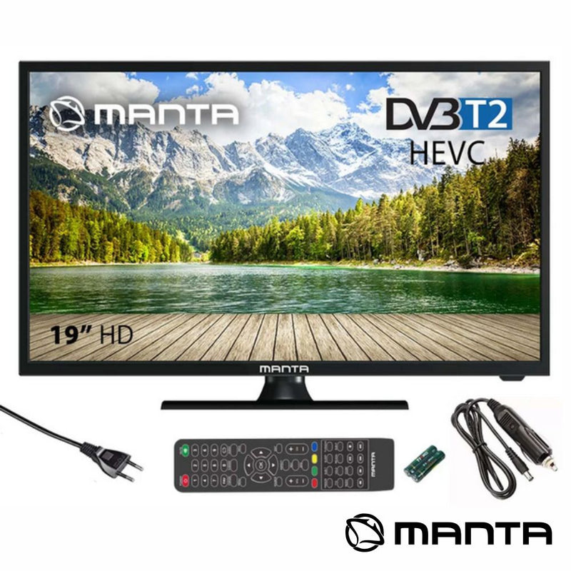 TV MANTA LED 19 HD HDMI USB COLUNAS 220V/12V