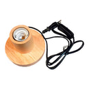 BASE DE CANDEEIRO DE MESA E27, COM CABO E INTERRUPTOR, MADEIRA, Ø