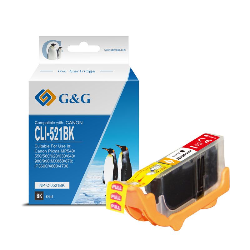 G&G CANON CLI521 NEGRO CARTUCHO DE TINTA GENERICO - REEMPLAZA 293