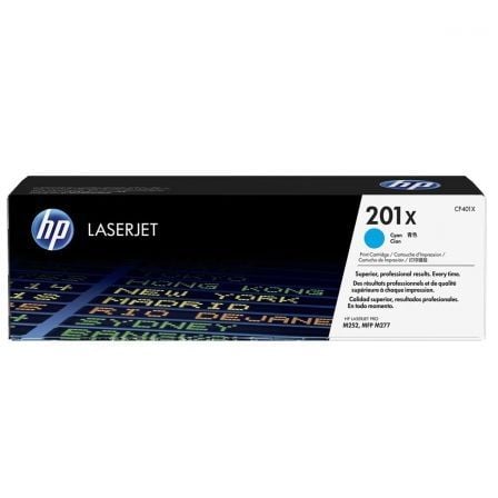 HP Toner LaserJet original 201X ciano de elevado rendimento