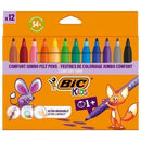 BIC KIDS COMFORT JUMBO PACK DE 12 ROTULADORES CON TINTA LAVABLE -