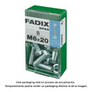 CAIXA S 8 UNID. PARAFUSO METRICO CAB HEX+PORCA ZINCO M 6X20MM FAD