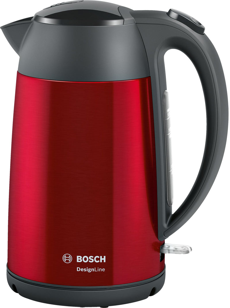 Bosch TWK3P424 chaleira elétrica 1,7 l 2400 W Cinzento, Vermelho