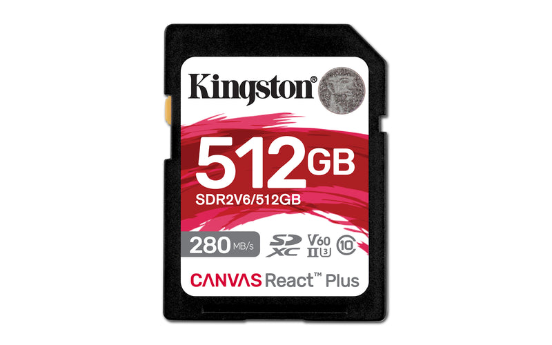 Kingston Technology Canvas React Plus 512 GB SDXC UHS-II Classe 1