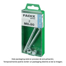 CAIXA M 2 UNID. PARAFUSO METRICO CAB HEX+PORCA ZINCO M 8X80MM FAD