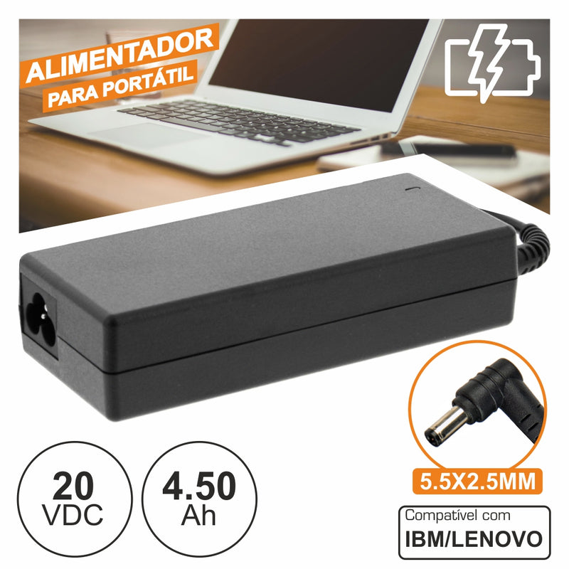 ALIMENTADOR P IBMLENOVO 20V 4.50A 90W 5.5X2.5MM