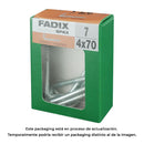 CAIXA M 7 UNID. ESCÁPULA ROSCA ZINC 4,0X70MM FADIX