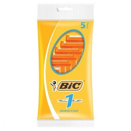 CUCHILLA DE AFEITAR BIC 1 SENSITIVE 5 UDS