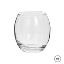 SET 6 COPOS DE AGUA DE VIDRO MODELO CESARI 40CL