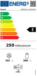 FRIGORÍFICO COMBINADO ZANUSSI ZNME36EU1