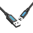 Vention COMBI cabo USB 3 m USB 2.0 USB A Mini-USB B Preto