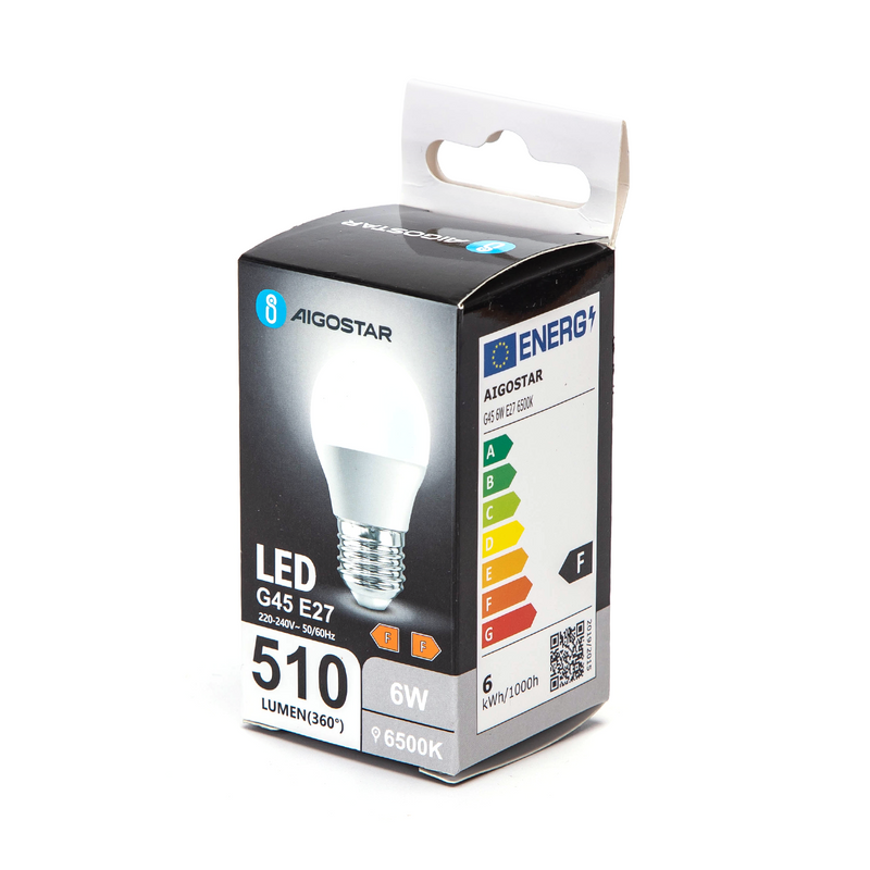 LED G45 E27 6W 6500K