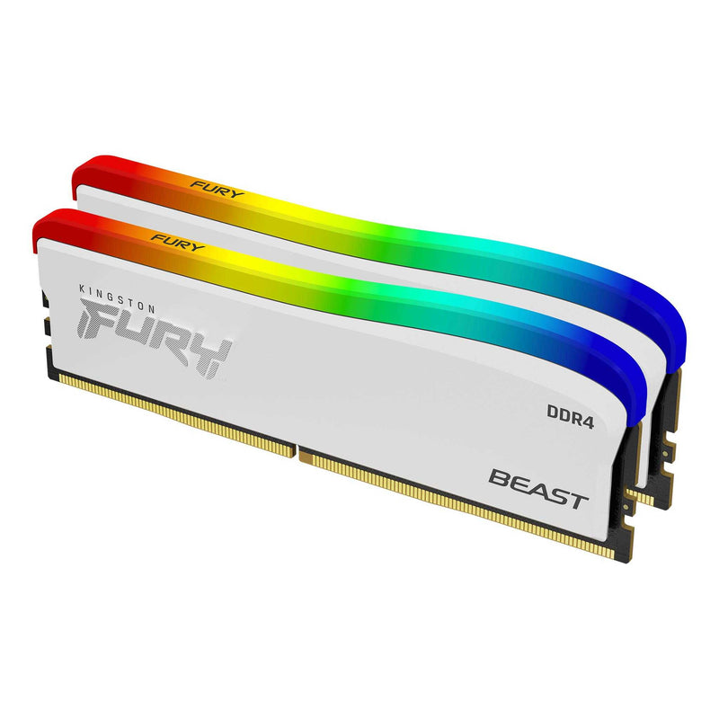 16GB 3200MTS DDR4 CL16 DIMM (KIT OF 2) FURY BEAST WHITE RGB SE