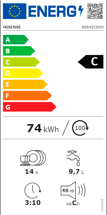 MÁQUINA DE LAVAR LOUÇA HISENSE HS642C60W