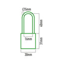 CADEADO EM LATAO ARCO COMPRIDO 30X60MM EM BLISTER EDM