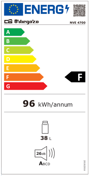 FRIGOBAR ORBEGOZO - NVE 4700