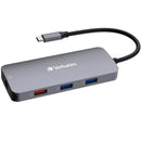 Verbatim CMH-09 USB Type-C 10000 Mbit/s Prateado