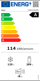 FRICOM. HAIER HDPR1620ANPK 205X60 INOX