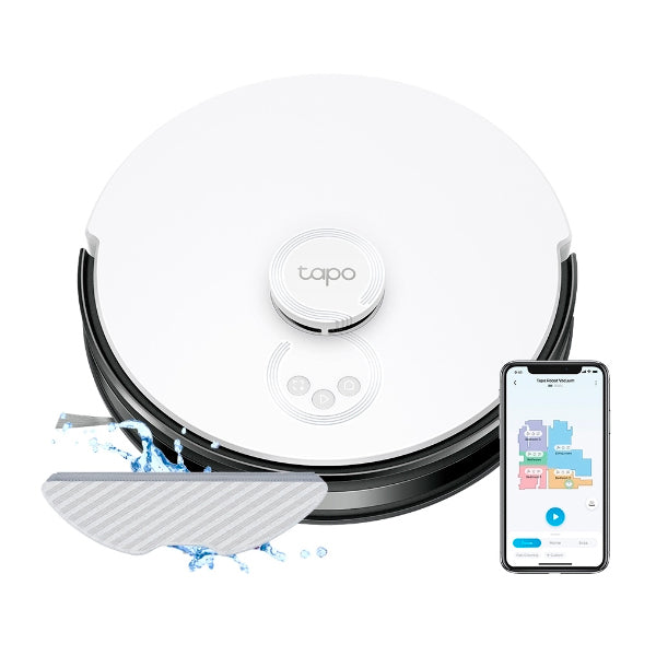 TP-Link Tapo RV30 robô aspirador 0,4 l Sem bolsa Preto, Cinzento,