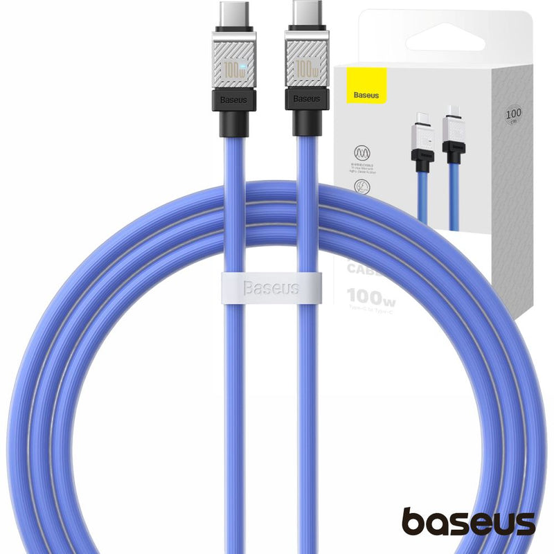 CABO USB-C MACHO P USB-C MACHO 100W PD 1M COOLPLAY BASEUS