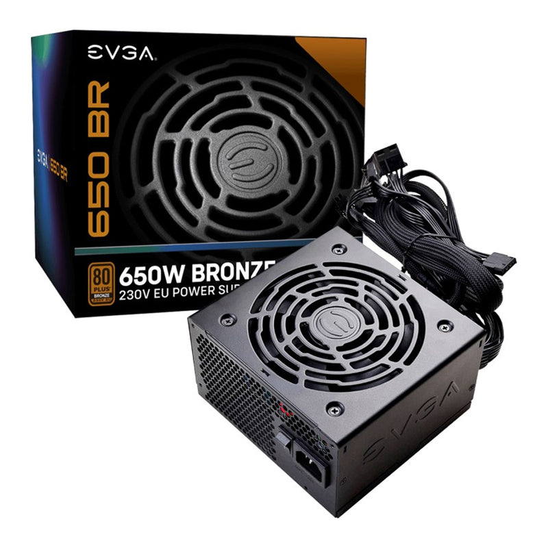 FONTE ALIMENTAÇÃO EVGA 650 BR  650W  VENTOINHA 12CM  80 PLUS BRON