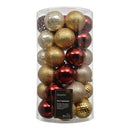 BOLAS DE DECORAÇÃO PARA ÁRVORE DE NATAL, CORES SORTIDAS, CAIXA CO