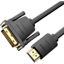 CABLE CONVERSOR VENTION ABFBH DVI MACHO - HDMI MACHO 2M NEGRO
