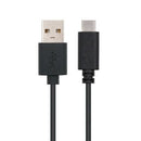 Nanocable USB 2.0, 0.5m cabo USB 0,5 m USB C USB A Preto