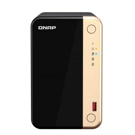 QNAP TS-264 NAS Tower Ethernet LAN Preto, Dourado N5095