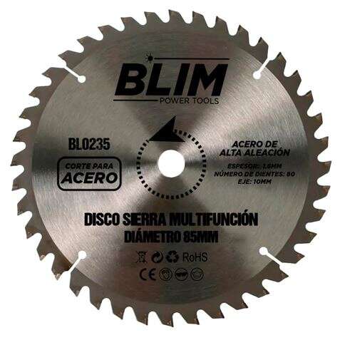 BLIM DISCO CORTE DE ACERO PARA SIERRA MULTIFUNCION 85MM - 80 DIEN